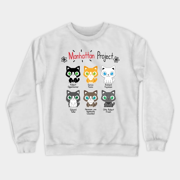 Manhattan Project Sheldon Cats Crewneck Sweatshirt by Vector-Planet